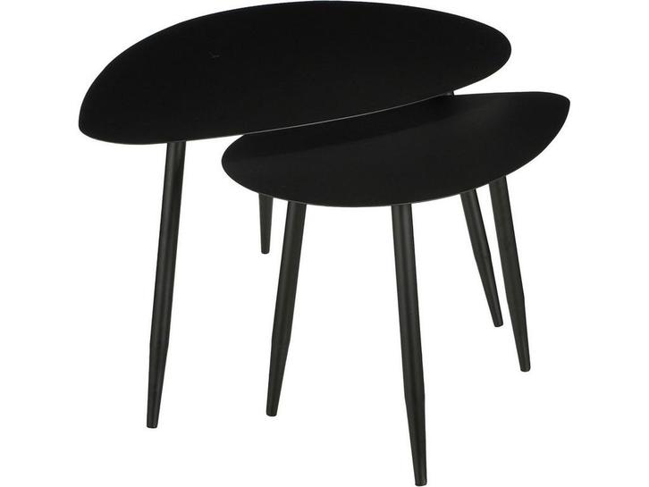 Mica Decorations Bijzettafel - Set van 2 - L80 x B60 x H47, Huis en Inrichting, Tafels | Bijzettafels, Nieuw, Verzenden