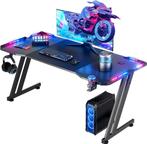 Gaming bureau - Gaming desk - Gaming tafel - 140x60 cm - Zwa, Verzenden, Nieuw