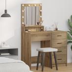 vidaXL LED-verlichte Kaptafel in Artisan Eiken, 50x41x135 cm, Huis en Inrichting, Verzenden, Nieuw