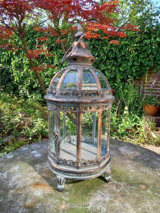 Decorative Candle Lantern - 42 cm - Lantaarn - Glas, Metaal, Antiek en Kunst, Kunst | Designobjecten