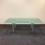 Tweedehands design vergadertafel 217x105 cm,  met glazen, Gebruikt, Bureau