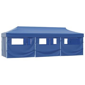 vidaXL Vouwtent pop-up met 8 zijwanden 3x9 m blauw, Verzenden