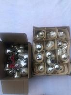Kerstballen (33) - zilveren vintage bollen - Glas - Oude