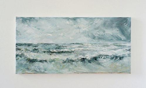 Matthieu van Riel - Wild Sea, Antiek en Kunst, Kunst | Schilderijen | Modern