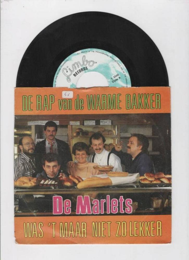 Marlets, De – De Rap Van De Warme Bakker / Was T Maar Niet, CD & DVD, Vinyles Singles, Enlèvement ou Envoi