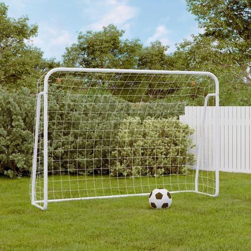 vidaXL Voetbaldoel met net 214x75x152 cm staal en polyester, Sport en Fitness, Voetbal, Nieuw, Verzenden