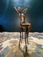 Naar: D.H. Chiparus - sculptuur, Klassieke Naakte vrouw -, Antiek en Kunst