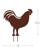 NIEUW - Decoratieve tuinsteker haan roest 42 x 42,5 cm, Tuin en Terras, Verzenden, Nieuw