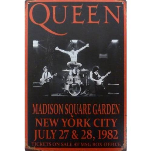 Wandbord reclamebord schild Queen Madison Square Garden bord, Verzamelen, Retro, Huis en Inrichting, Verzenden