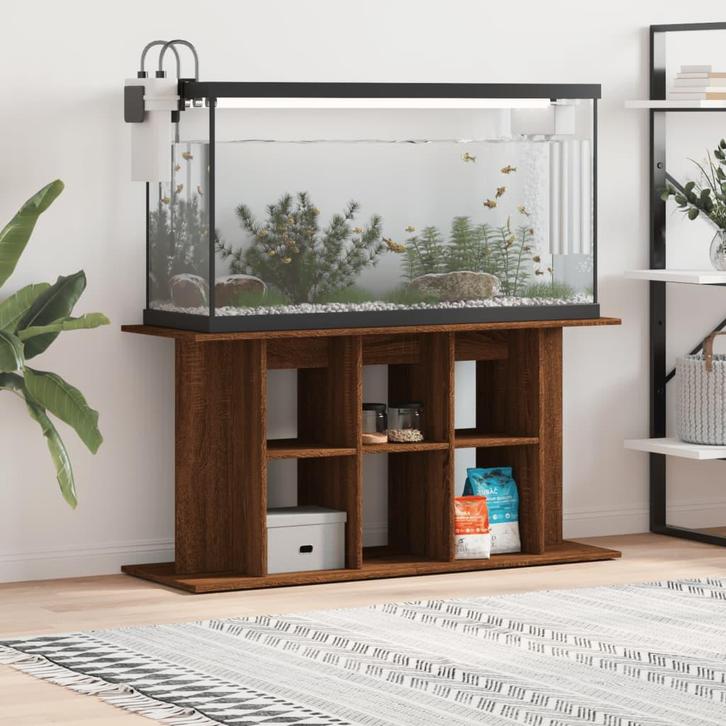 vidaXL Aquariumstandaard 120x40x60 cm bewerkt hout bruin, Dieren en Toebehoren, Vissen | Aquaria en Toebehoren, Nieuw, Verzenden