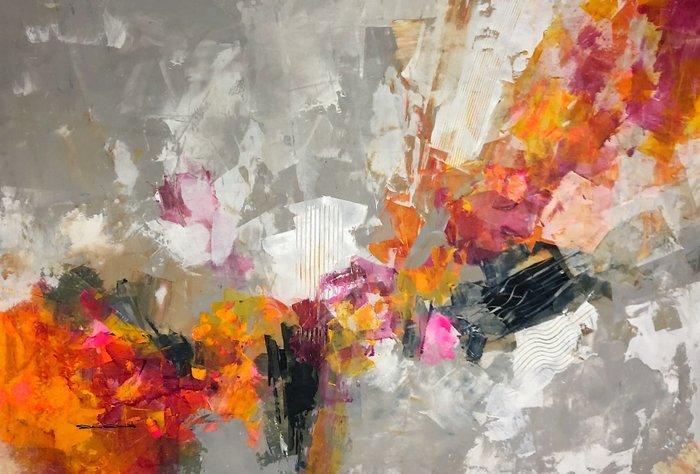 Dam Domido - Psychédélique - 150 x 100 cm, Antiquités & Art, Art | Peinture | Moderne