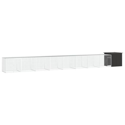 vidaXL Kippenhok 900x91x100 cm gegalvaniseerd staal, Dieren en Toebehoren, Knaagdieren en Konijnen | Hokken en Kooien, Nieuw, Verzenden