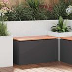 vidaXL Tuinbank Zwart Staal, Tuin en Terras, Tuinsets en Loungesets, Verzenden, Nieuw