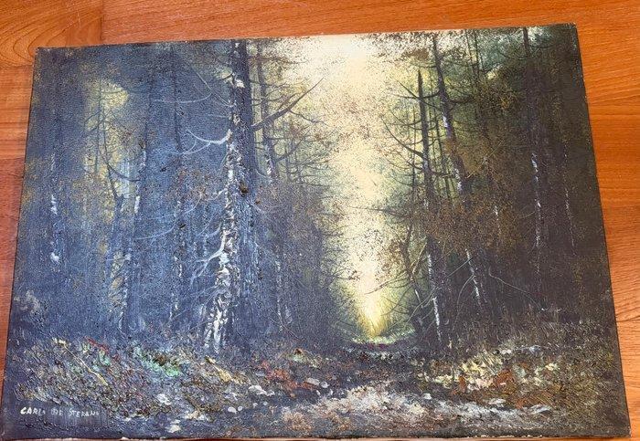 Carlo De Stefano (XX) - Boscaglia, Antiquités & Art, Art | Peinture | Classique