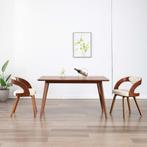 vidaXL Eetkamerstoelen 2 st gebogen hout en kunstleer, Verzenden, Nieuw