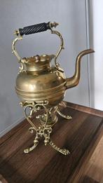 Antique Brass Spirit Kettle on Stand - Victorian / Art