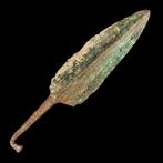 Vroege Griekse Bronzen Speerpunt - Wapen van een Oude, Antiek en Kunst