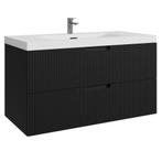 Badkamermeubel Set Thermis 100cm Zwart Badmeubel, Huis en Inrichting, Badkamer | Badkamermeubels, Verzenden, Nieuw