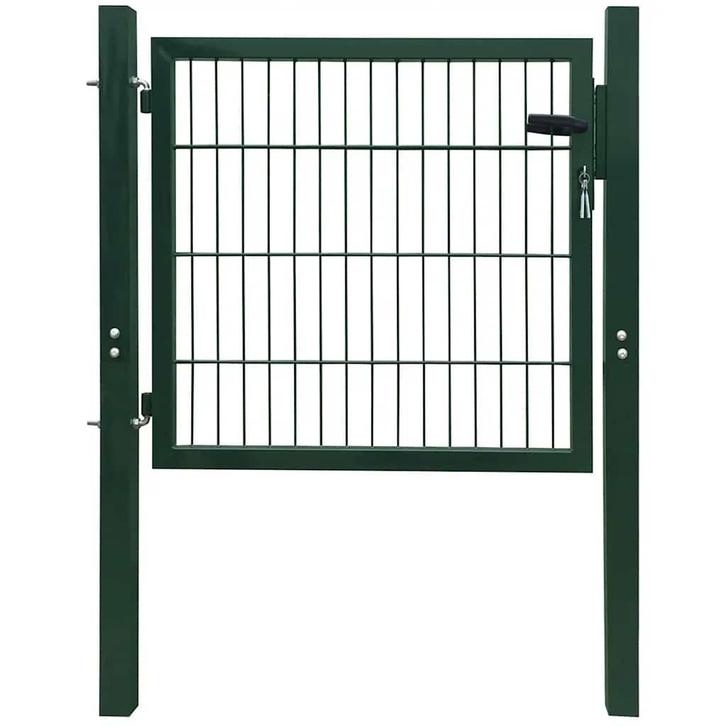 vidaXL 2D Hekpoort (Enkel) Groen 100x80 cm, Jardin & Terrasse, Portes de jardin, Envoi