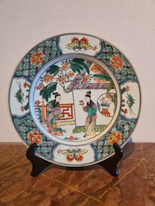 Assiette - Céramique, Faïence - FAMILLE VERTE, Antiek en Kunst, Antiek | Overige Antiek