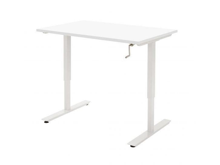 Verstelbaar bureau - Zit Sta Bureau - Handmatig Verstelbaar, Huis en Inrichting, Bureaus, Stabureau, Zo goed als nieuw, In hoogte verstelbaar