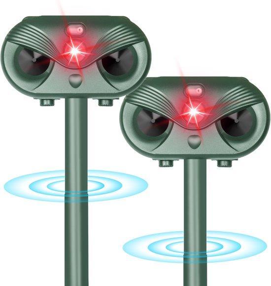 2dekans | Kattenverjager - 2 Stuks - Ultrasone, Doe-het-zelf en Bouw, Zonnepanelen en Toebehoren, Ophalen of Verzenden