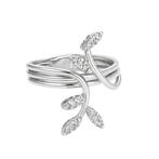 Ring - 18 karaat Witgoud - 0.08ct. tw. Diamant (Natuurlijk), Nieuw