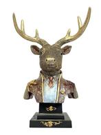 Beeldje - Deer bust - Hars, Nieuw