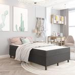 vidaXL Boxspring stof donkergrijs 120x200 cm, Verzenden, Nieuw