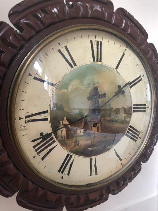 Wandklok Victoriaans - Mahonie - 1850-1900, Antiek en Kunst, Antiek | Klokken