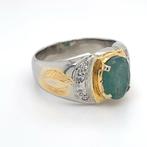 Zonder Minimumprijs - Ring Zilver - Smaragd, Handtassen en Accessoires, Ringen, Nieuw