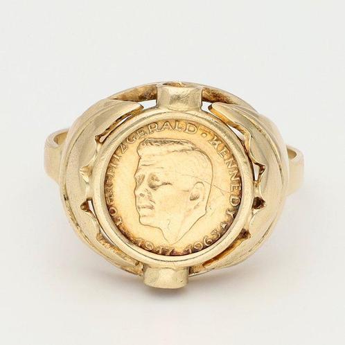 Bague - 14 carats Or jaune, Handtassen en Accessoires, Ringen