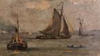 Frans Van Damme (1858-1925) - Boten op de Schelde -