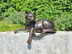 Beeldje - Cat - Brons, Antiek en Kunst