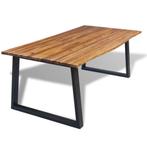 vidaXL Table Ã  manger bois dacacia massif 200x90 cm, Verzenden, Neuf