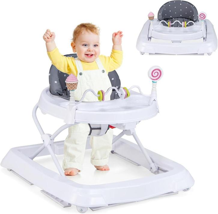 Loopstoel - Baby walker - Loopwagen - Opvouwbaar - Roze - CO, Kinderen en Baby's, Speelgoed | Babyspeelgoed, Nieuw, Verzenden