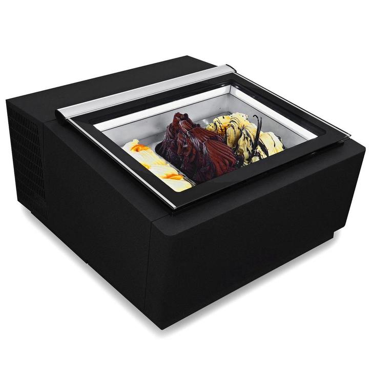 Schepijsvitrine | Zwart | 3x 5L | -16°C/-18°C | Statisch |, Zakelijke goederen, Horeca | Keukenapparatuur, Nieuw in verpakking