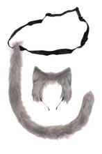 Haarband Furry Oren Staart Set Grijs Kat Poes Vos Diadeem Do, Vêtements | Femmes, Costumes de carnaval & Vêtements de fête, Ophalen of Verzenden