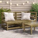 vidaXL Tuinbank 2-zits geïmpregneerd grenenhout, Tuin en Terras, Tuinsets en Loungesets, Verzenden, Nieuw