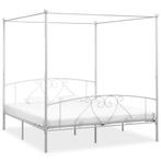 vidaXL Hemelbedframe metaal wit 180x200 cm, Huis en Inrichting, Slaapkamer | Bedden, Verzenden, Nieuw