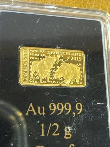 Monde. Gold bar Börsenbarren, 0,5g (.999) (Sans Prix de beschikbaar voor biedingen
