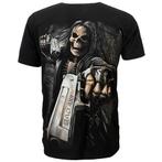 Hitman Skeleton Twee Badass Guns T-Shirt Zwart, Nieuw
