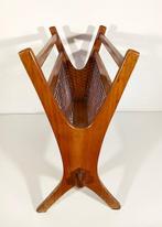 Tijdschriftenhouder - Vintage ontwerp 1950 - Hout, hooi van, Antiek en Kunst