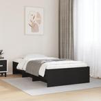 vidaXL Bedframe bewerkt hout zwart 90x200 cm, Huis en Inrichting, Slaapkamer | Bedden, Verzenden, Nieuw