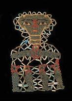 Oud-Egyptisch Faience Kralenmummiemasker met vier zonen van