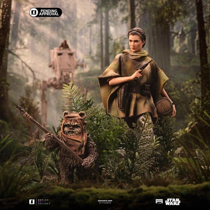 Star Wars Episode VI Art Scale Statue 1/10 Leia and Wicket 2, Collections, Star Wars, Enlèvement ou Envoi