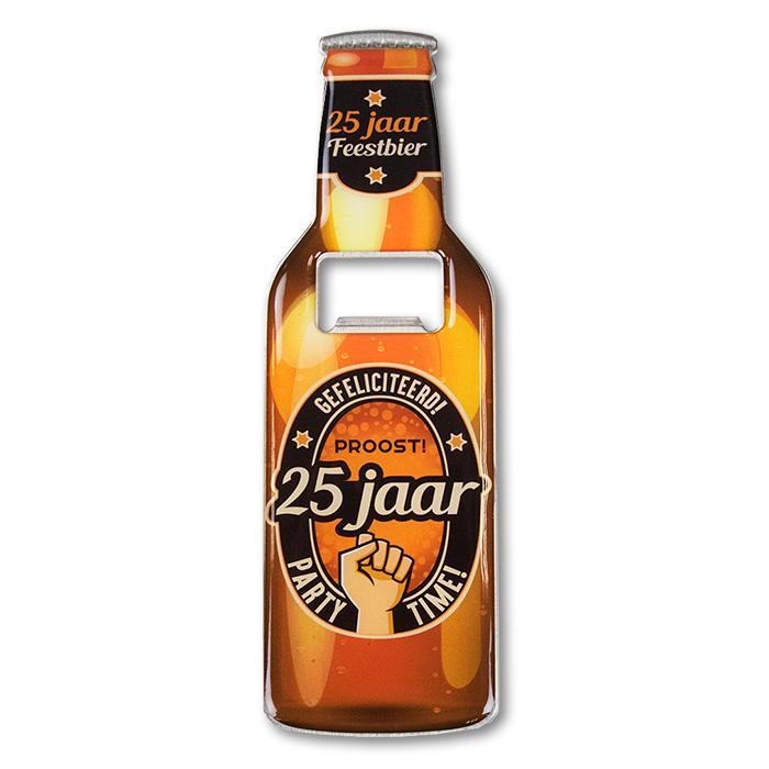 Bieropener 25 Jaar 18,5cm, Hobby en Vrije tijd, Feestartikelen, Nieuw, Verzenden