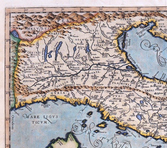 Europa - Italy; Ortelius - Italiae veteris speciemen - 1595, Boeken, Atlassen en Landkaarten