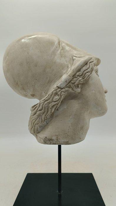 sculptuur, Testa di Atena - 38 cm - marmerstof, Antiek en Kunst, Curiosa en Brocante