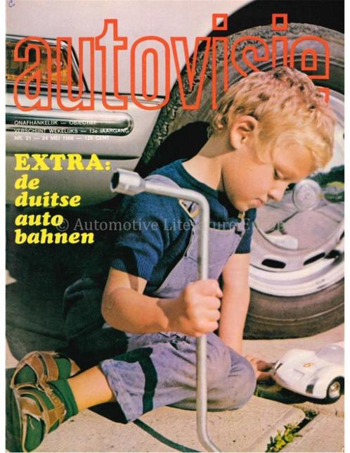 1968 AUTOVISIE MAGAZINE 21 NEDERLANDS, Livres, Autos | Brochures & Magazines, Enlèvement ou Envoi